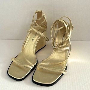 Tamara Mellon Gold Strappy Sandals